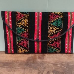 Multicolor Embroidered Clutch